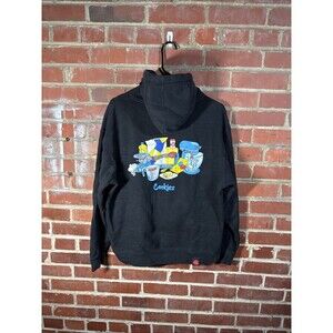 Cookies Brand Hoodie Adult Black Ingredients Logo Hooded Sweatshirt Size Medium
